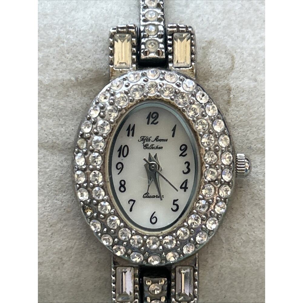 Fifth Avenue Rhinestone Bezel Women’s Quartz Watch
